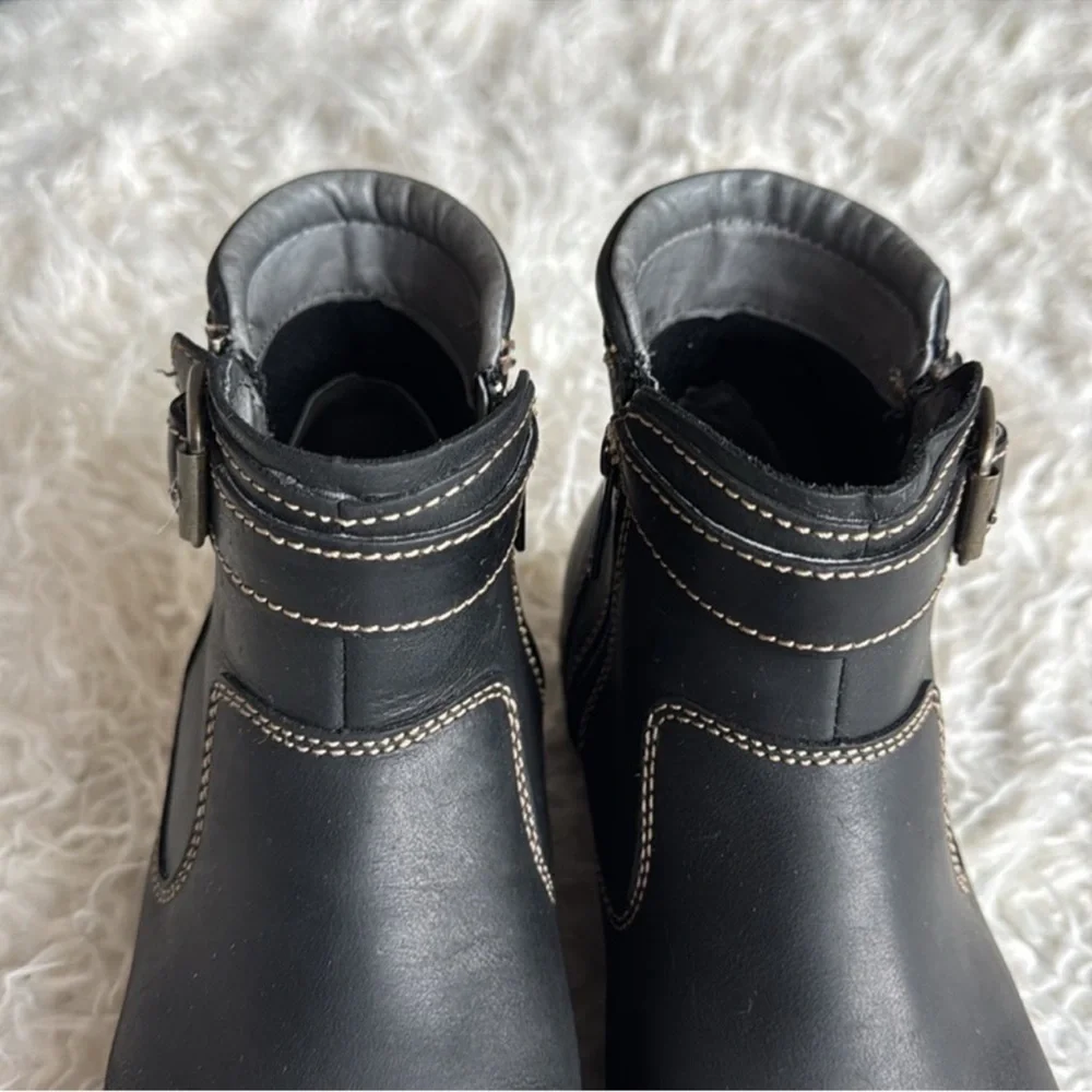 Duluth Trading Co Andina Leather Short Boots/Boots Sz 9 Black - Picture 4 of 12